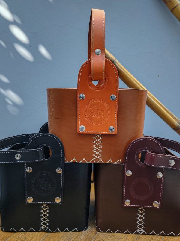 Canasta Elegante 100% Cuero Premium