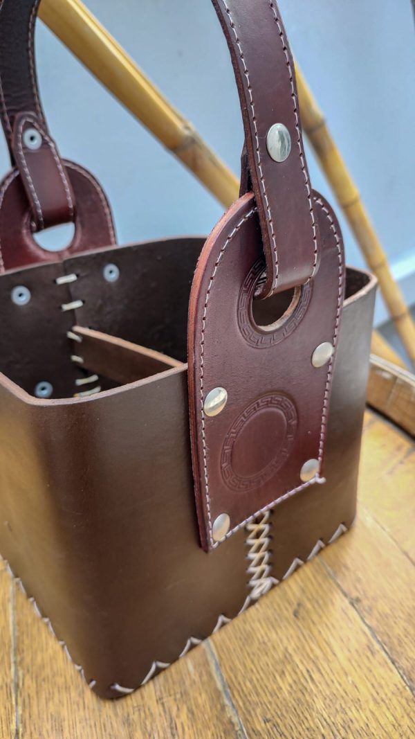 Canasta Elegante 100% Cuero Premium - Imagen 3