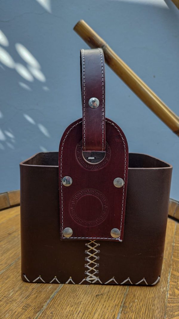 Canasta Elegante 100% Cuero Premium - Imagen 4