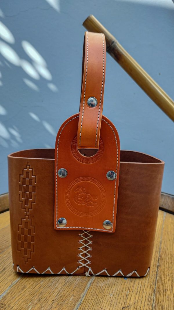Canasta Elegante 100% Cuero Premium - Imagen 5