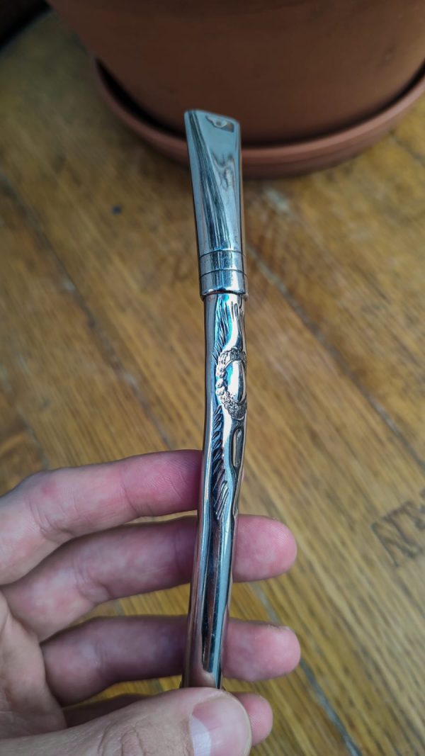 Bombillon de Alpaca Maciza Diseño Ojo - Imagen 2