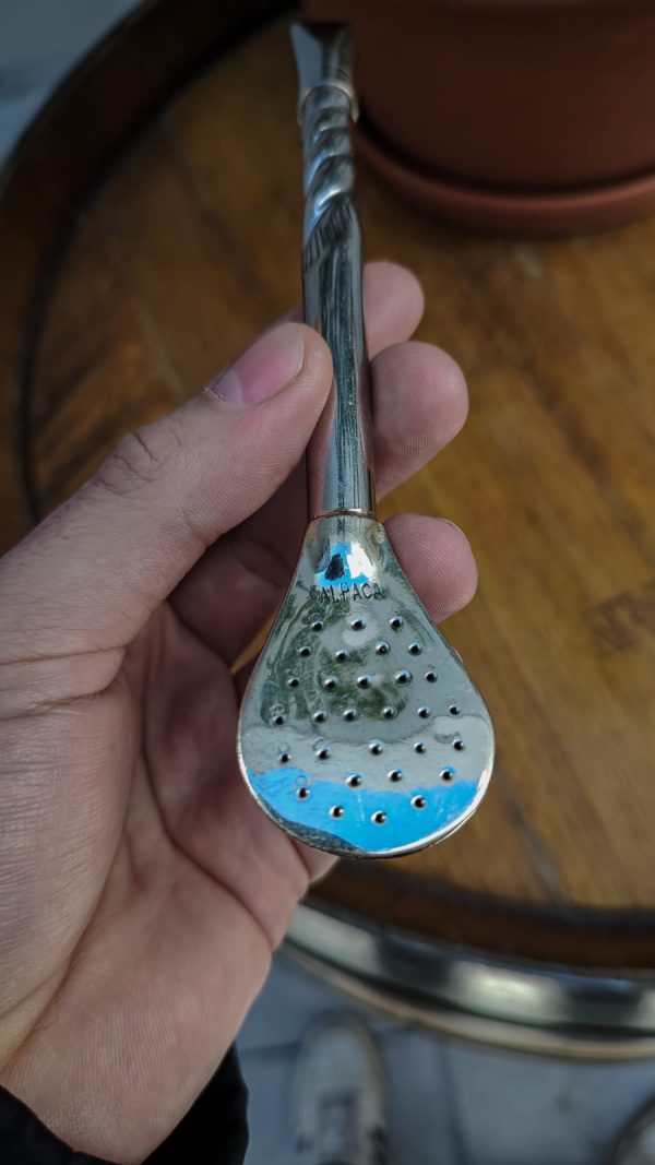 Bombillon de Alpaca Maciza Diseño Ojo - Imagen 3